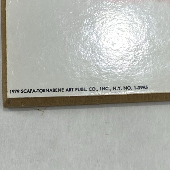 Vintage 70s K Smith Girl Squeezing Cat Wall Decor - Picture 4 of 8